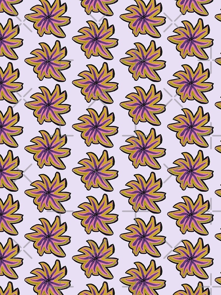 Groovy 70s Starburst Floral - Lavender Edition by energyoflove333