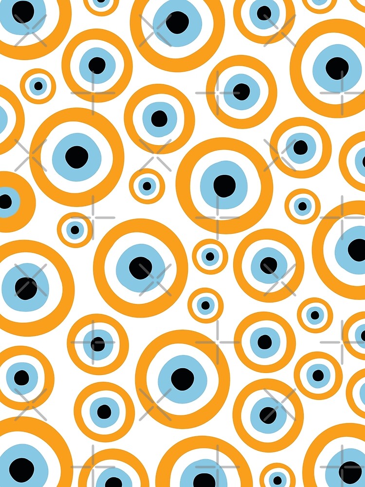 Turkish Evil Eye Yellow Art Ideal Design to Conserve Positive Energy by DesignsArtColor
