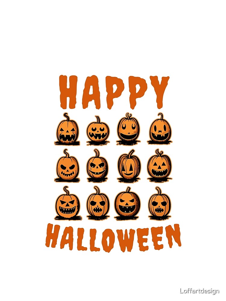 Happy Halloween - pumpkin faces by Loffartdesign
