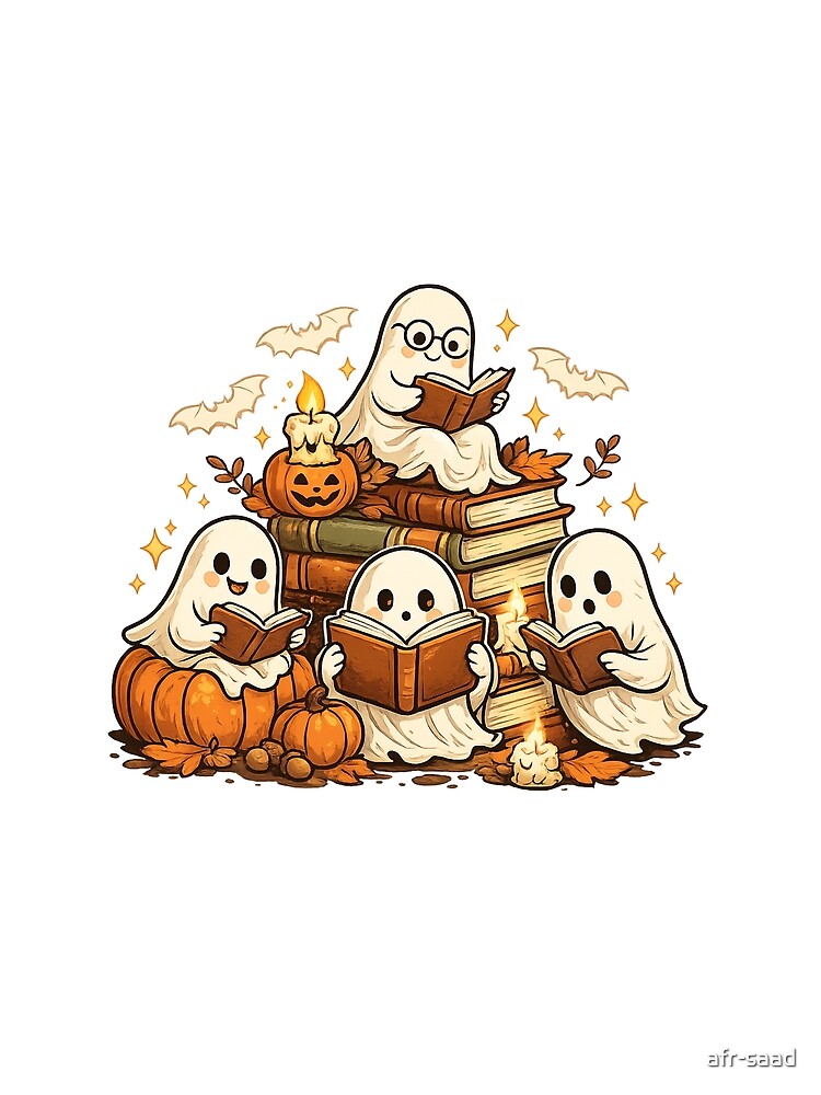 Cute-Ghost-Book-Club-Halloween by afr-saad