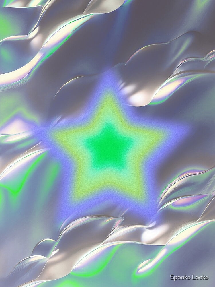 Y2K Holographic Wavy Chrome with Hazy Star by Spooks Looks