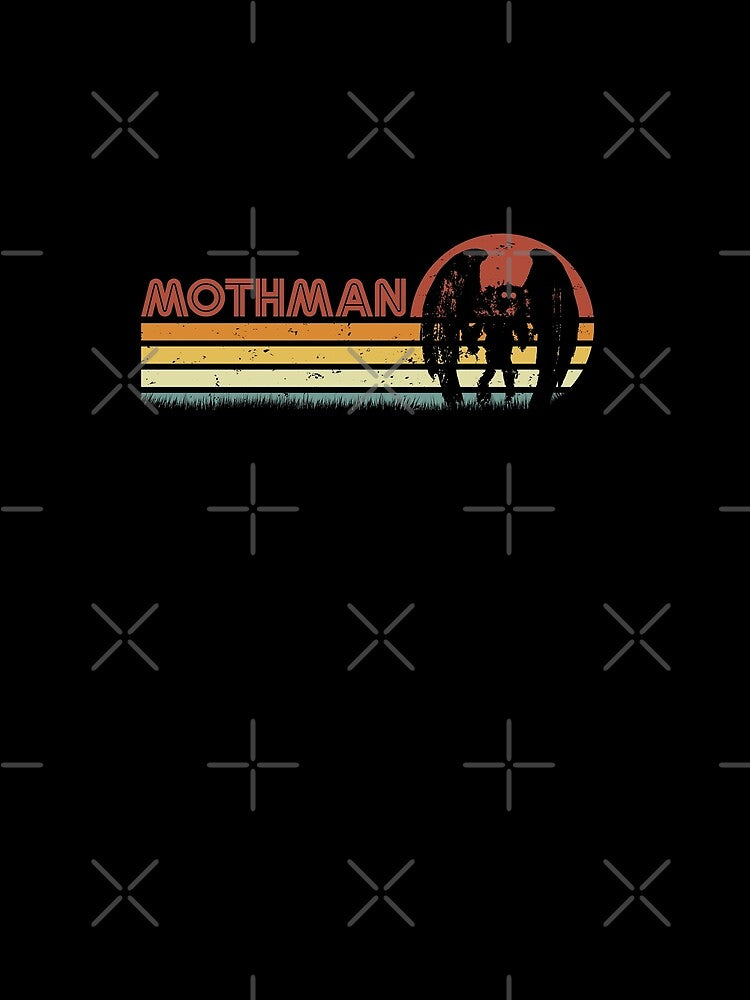 Mothman Retro Stripes - Vintage Point Pleasant, WV Cryptid Gift by NatIntrovertSoc