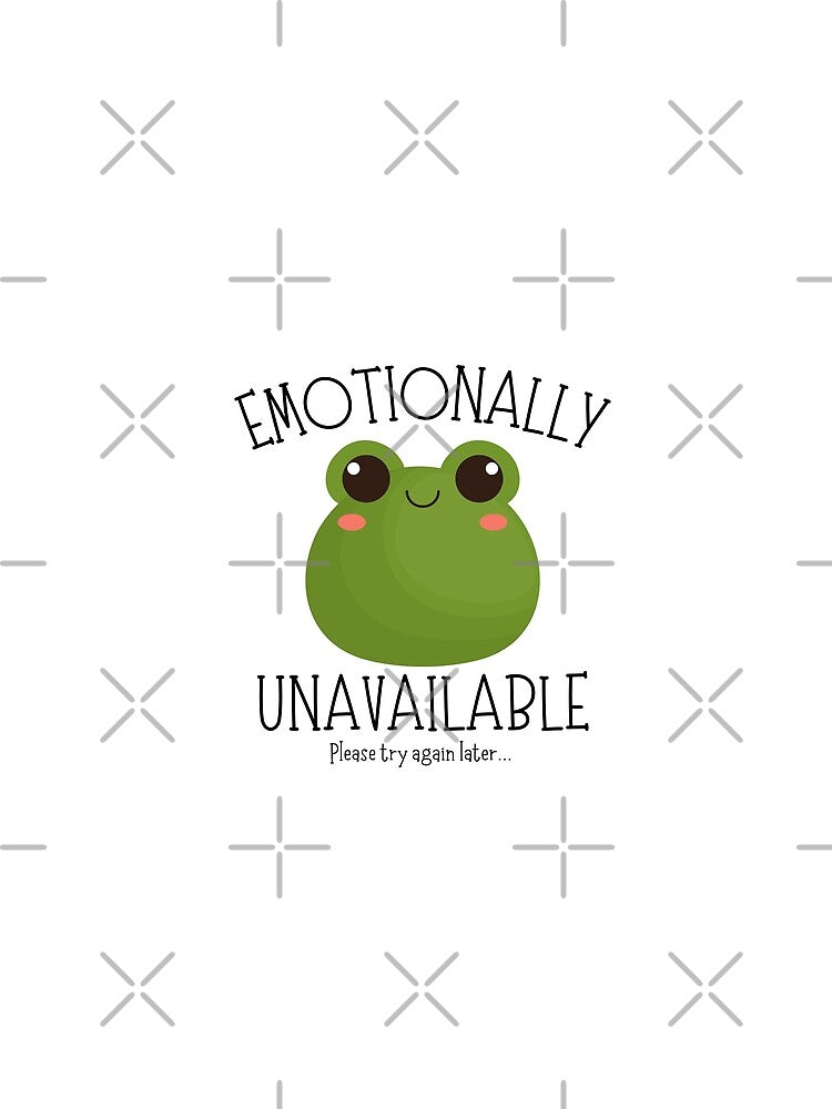 Emotionally Unavailable Please Try Again Later Stick Font - Cute Frog by Teetee94