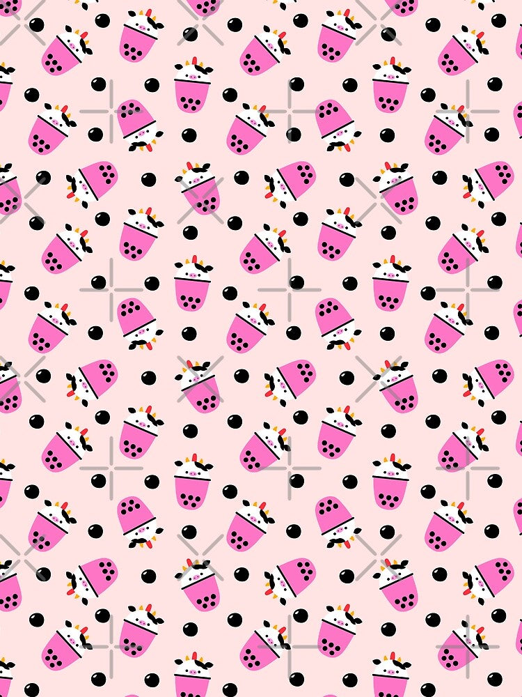 Boba Strawberry Cow by Peach Mochi