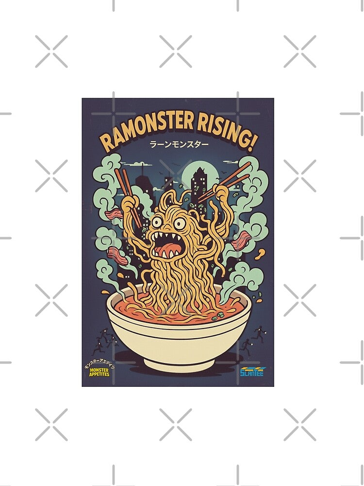 Ramonster Ramen Kaiju – Funny Retro Noodle Ramen Monster Gift by SlanTee