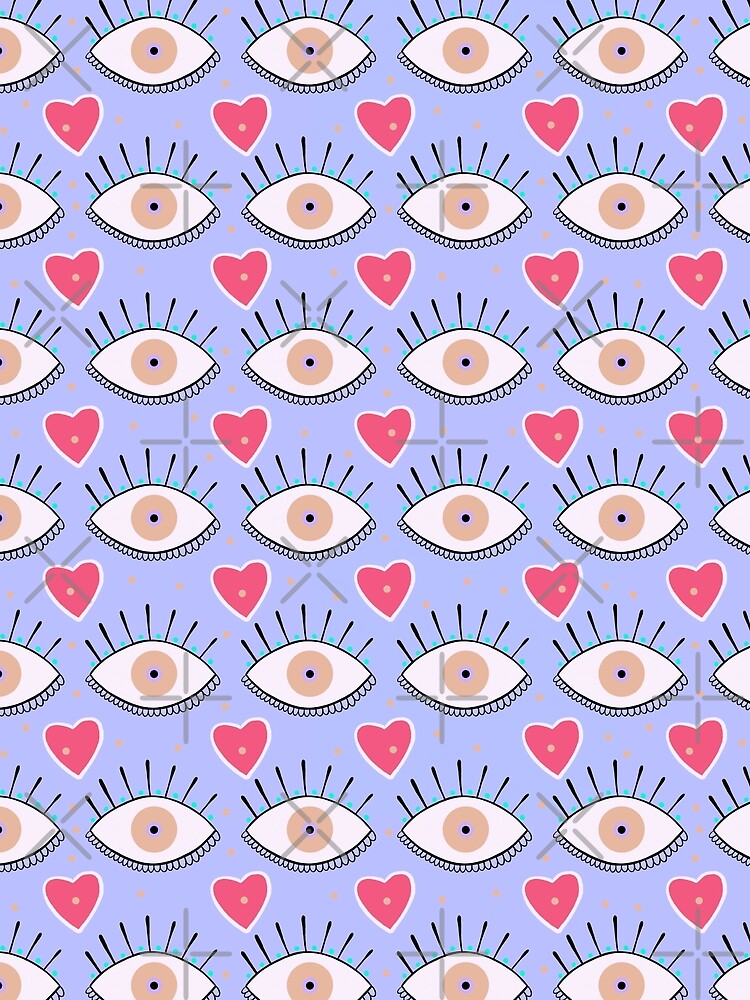 Heart Evil Eye in Lilac by kookimoondesign