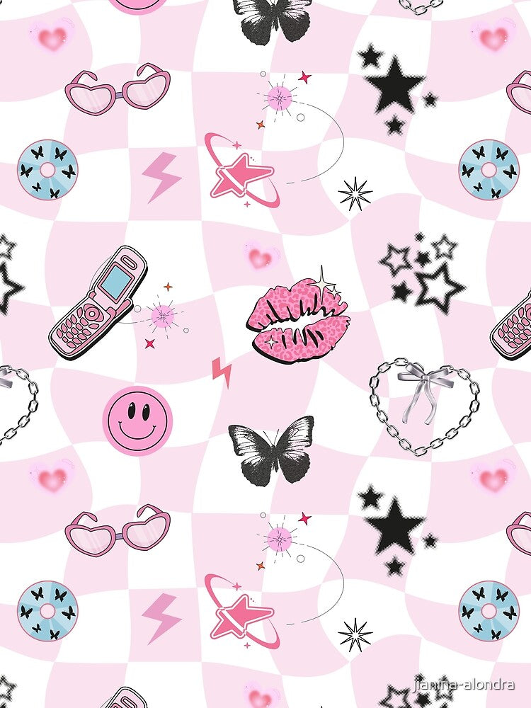 Pink Y2K Aesthetic Pattern by jianina-alondra