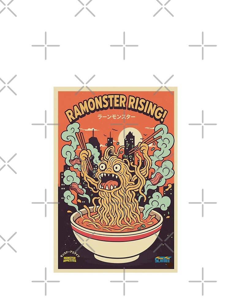 Ramonster Ramen Rampage – Retro Ramen Lover Kaiju Foodie Gift - Sundown by SlanTee