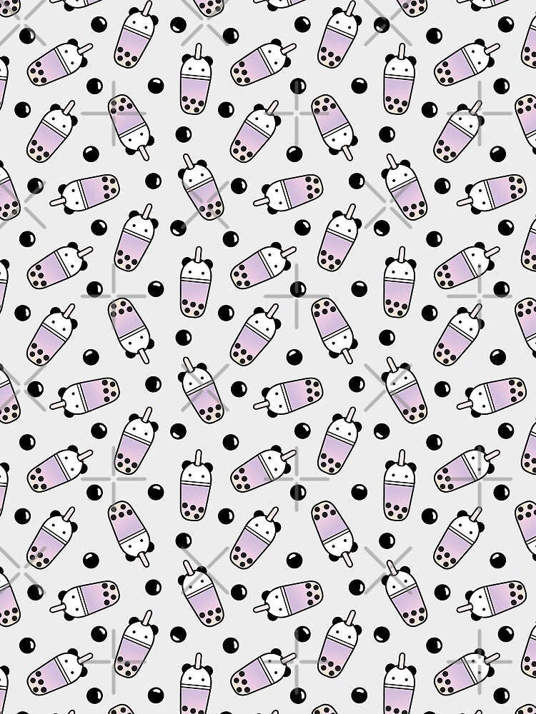 Boba Panda Taro Gray by Peach Mochi