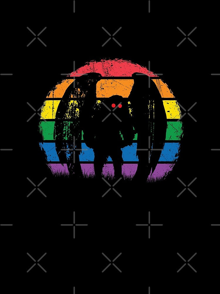 Mothman - Retro Vintage Rainbow Cryptid Gift by NatIntrovertSoc
