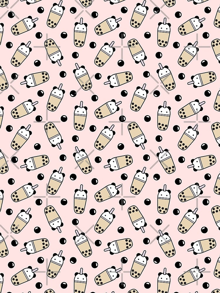 Boba Panda Milk Tea Pink by Peach Mochi