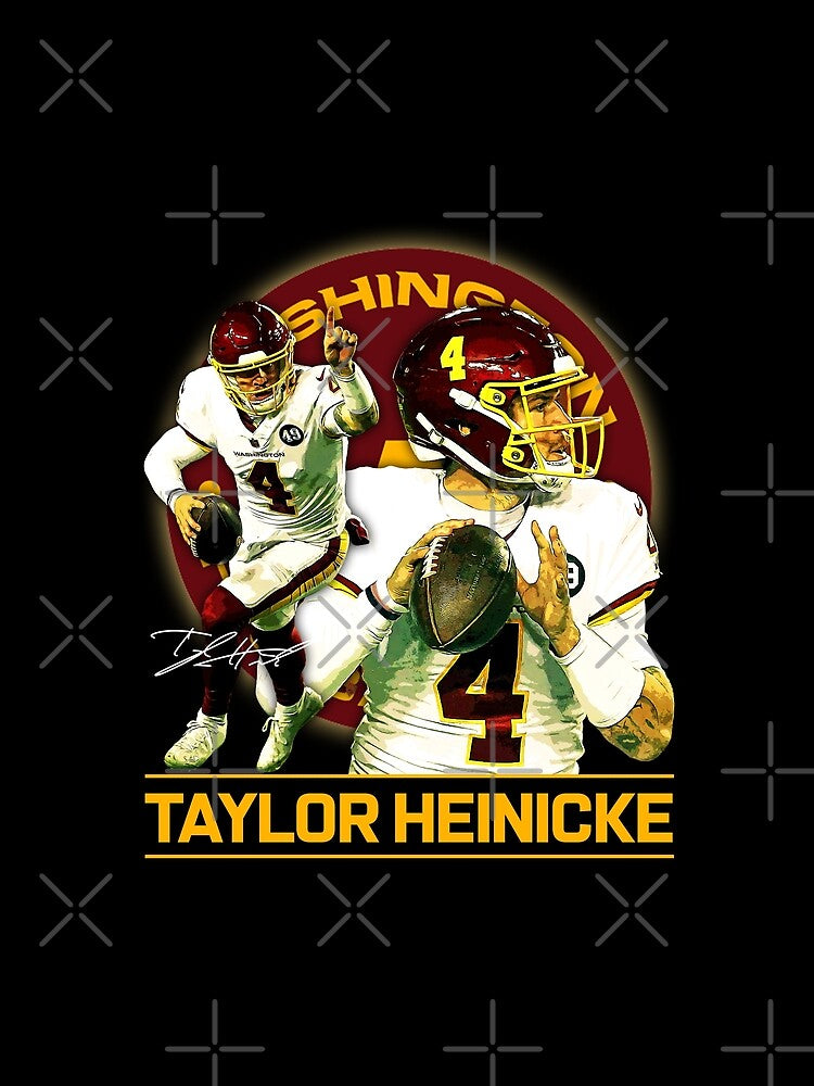 Taylor Heinicke Football Signature Vintage Retro 80s 90s Bootleg Rap Style by Lea Schiller ⭐⭐⭐⭐⭐(216)