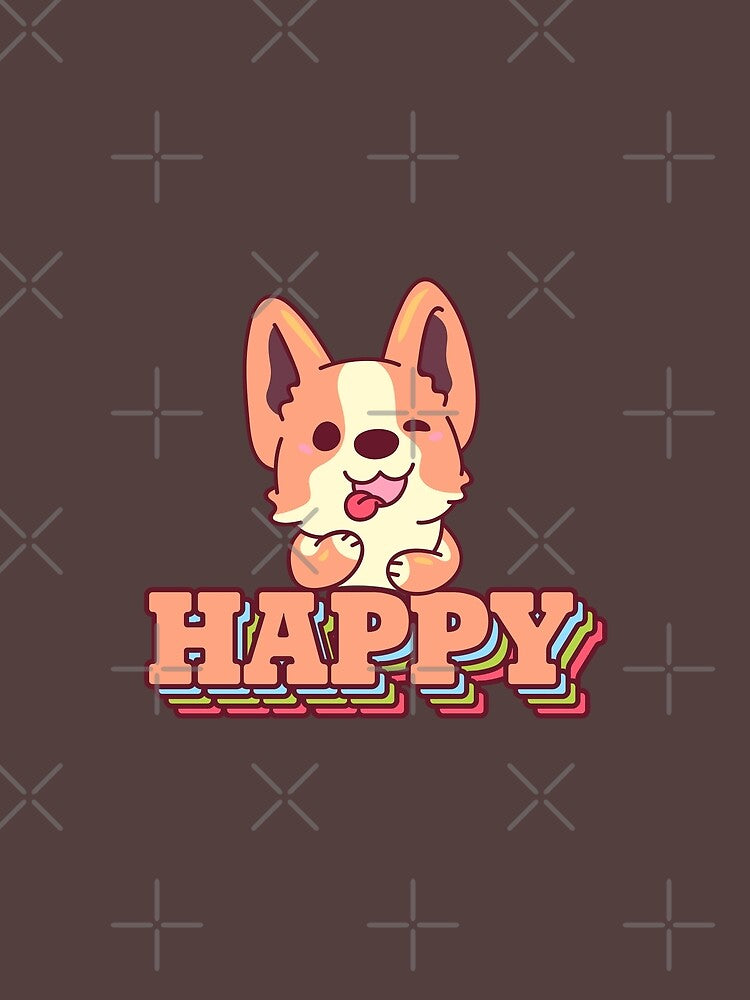 Happy Corgi, Cute and Funny Happy Corgi Dog by InnaPo ⭐⭐⭐⭐⭐