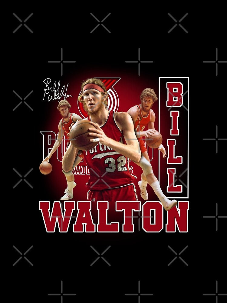 Bill Walton Basketball Legend Signature Vintage Retro 80s 90s Bootleg Rap Style by Lea Schiller ⭐⭐⭐⭐⭐(216)