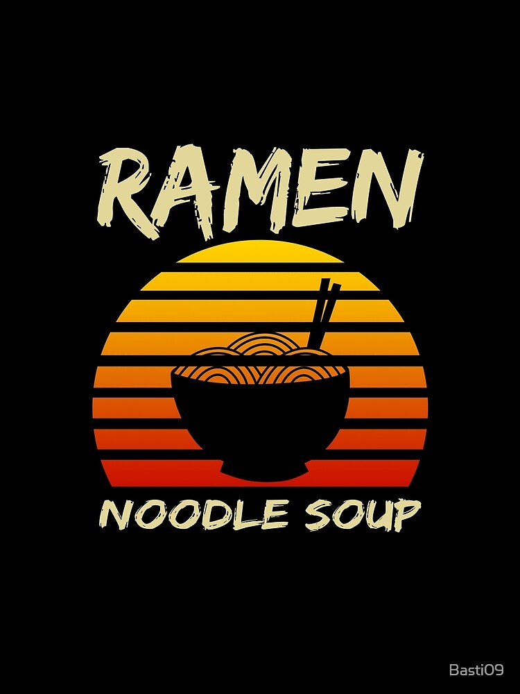 Ramen Noodle Soup Kawaii Japanese Noodles Vintage Retro by Basti09