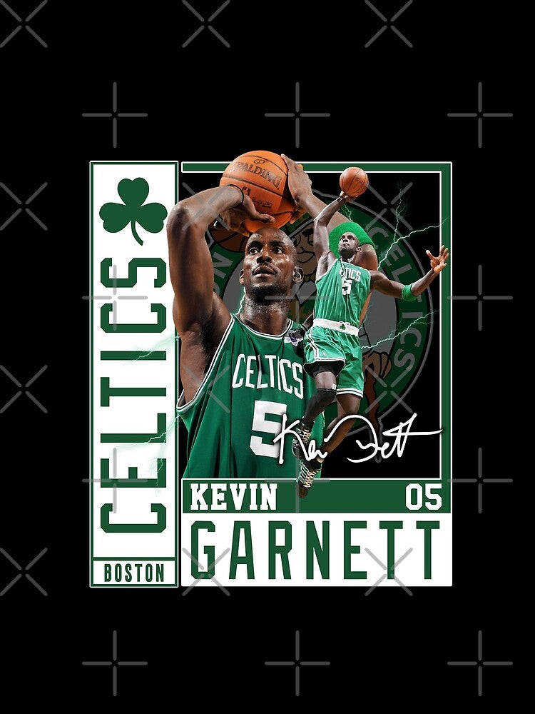 Kevin Garnett The Big Ticket Boston Basketball Legend Signature Vintage Retro 80s 90s Bootleg Rap Style by EllenMitchell