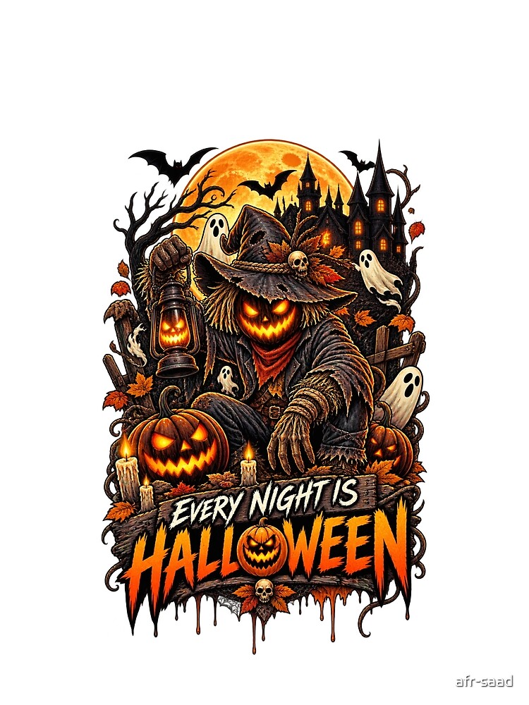 Halloween Scarecrow Pumpkin – Every Night Is Halloween by afr-saad