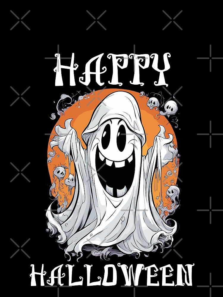 Happy Halloween Smiling Ghost by Quirky Shirts