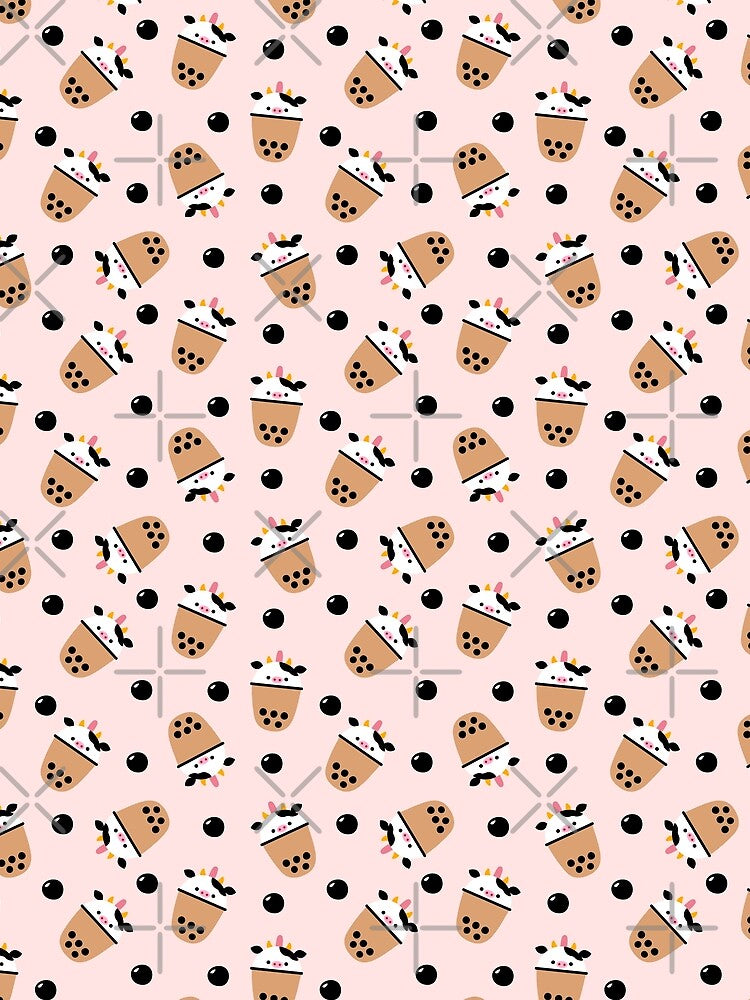 Boba Milk Tea Cow by Peach Mochi