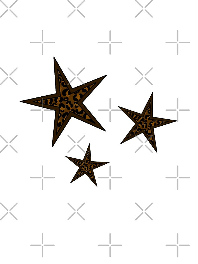 Leopard Print Aesthetic Star Stickers by clubrosie