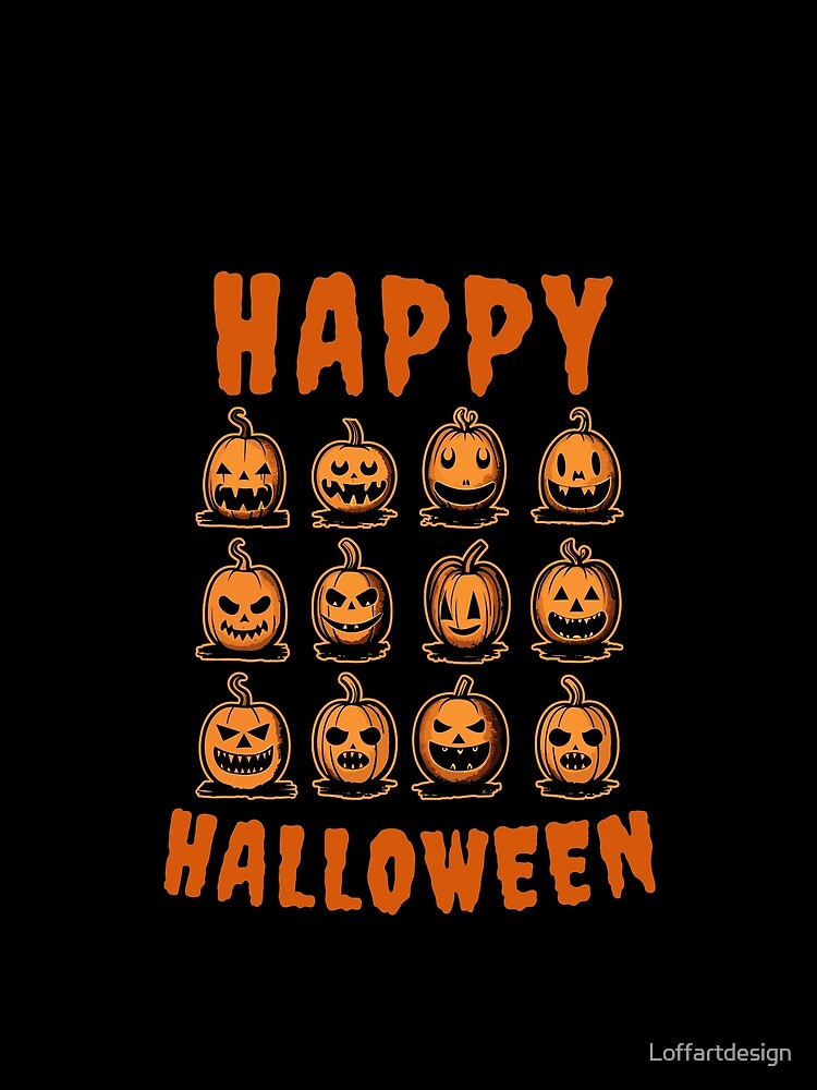 Happy Halloween -Halloween pumpkin faces by Loffartdesign