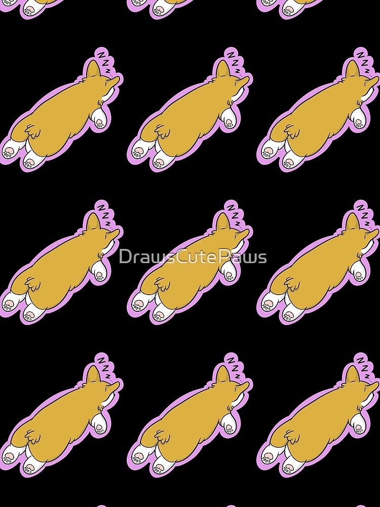 Cute Sleeping Corgi by DrawsCutePaws