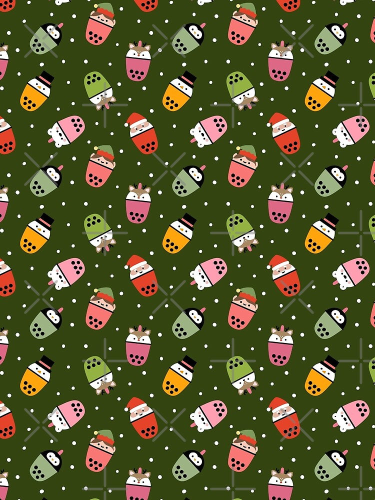 Boba Christmas Green by Peach Mochi