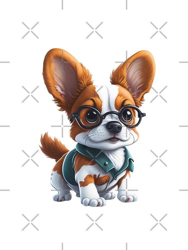 Cute Corgi With Glass by GalMar