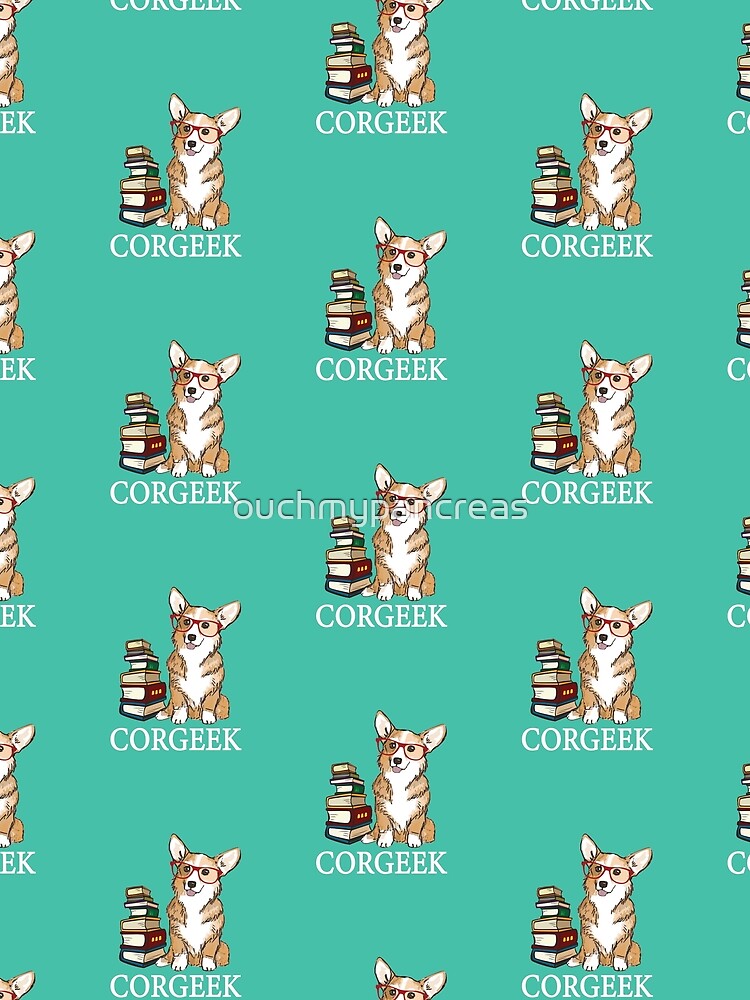 Corgi for book lovers, book nerds, readers, or english teachers - corgeek by ouchmypancreas