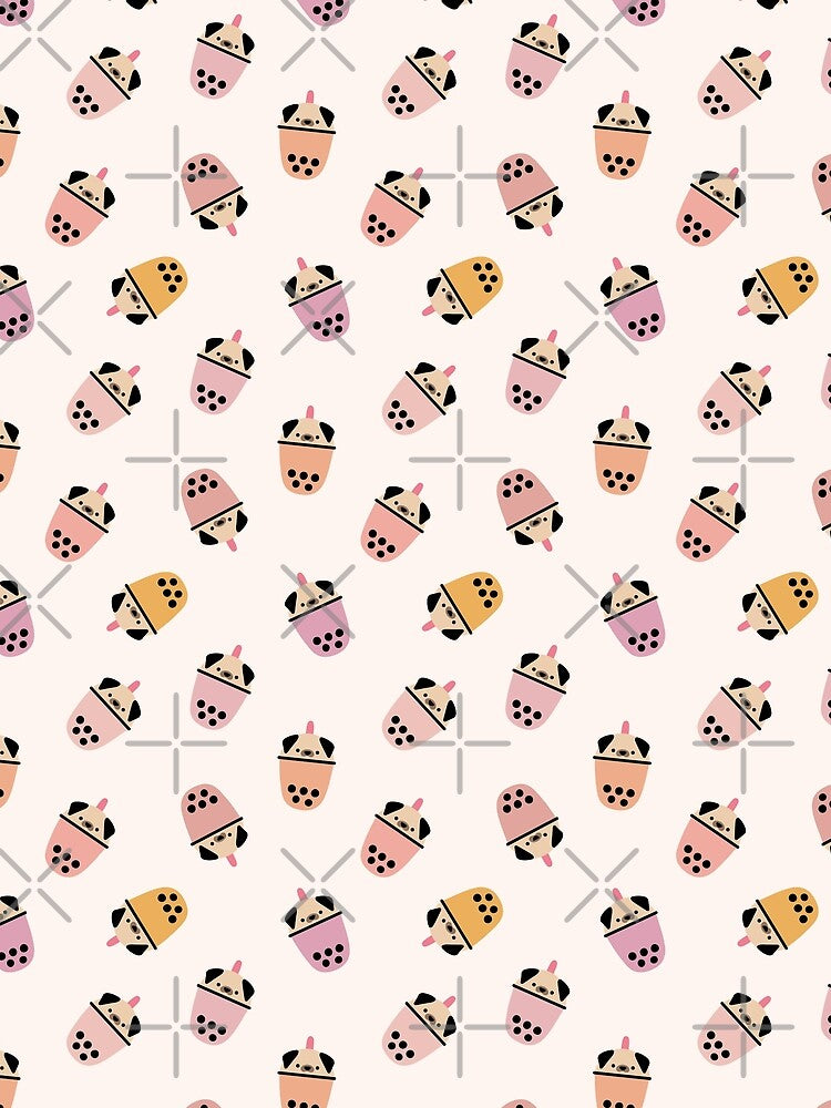 Pet Boba Pug Peach by Peach Mochi