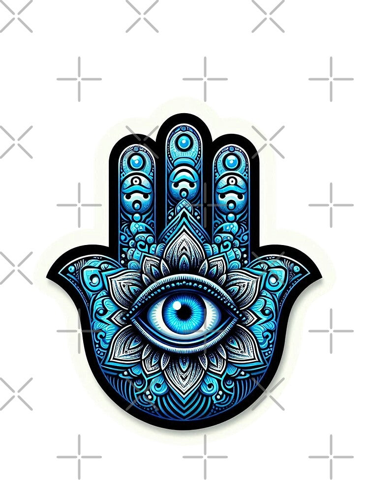 Hamsa Blue Evil Eye by Liscar95