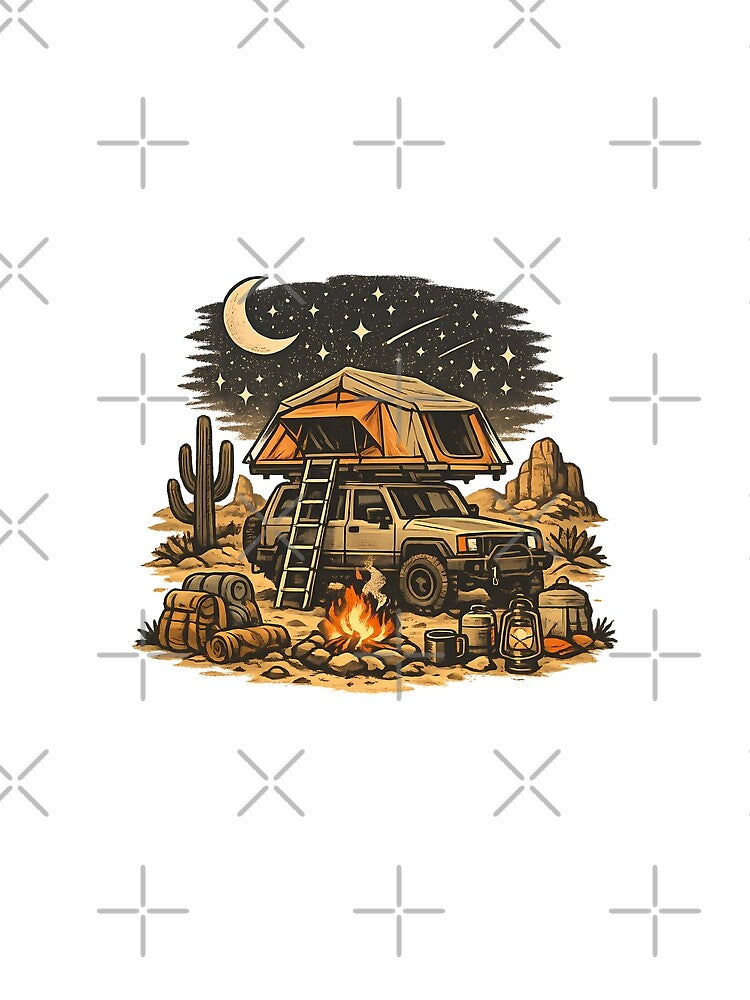 Rooftop tent under the desert stars by Daily Quirk
