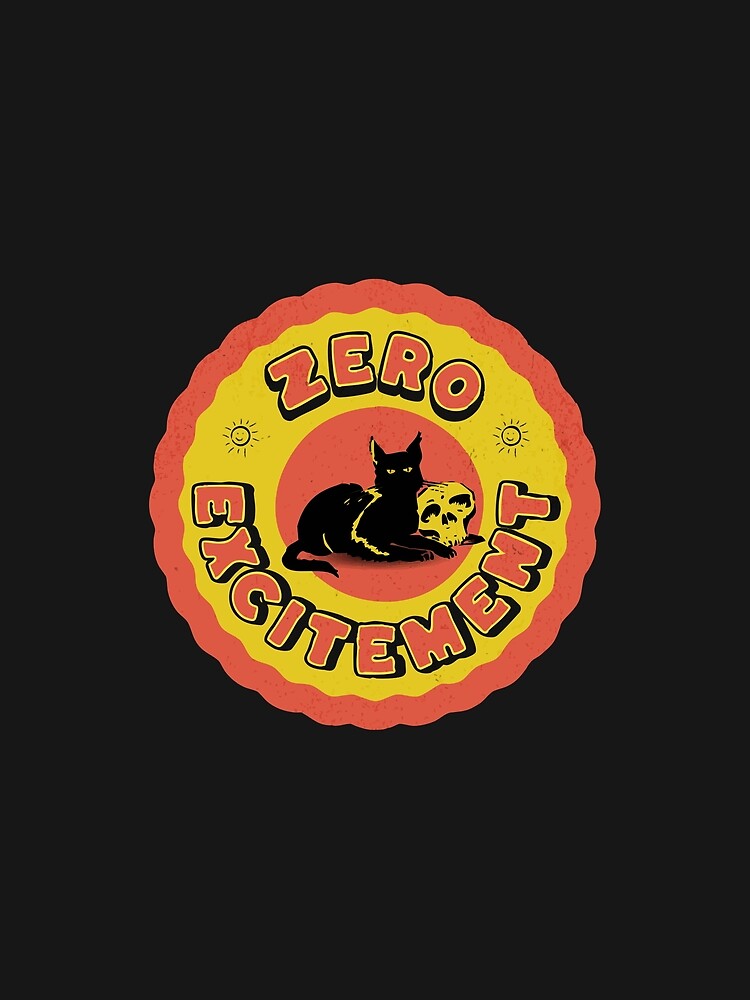 Zero Excitement Black Cat Badge Design by miuica