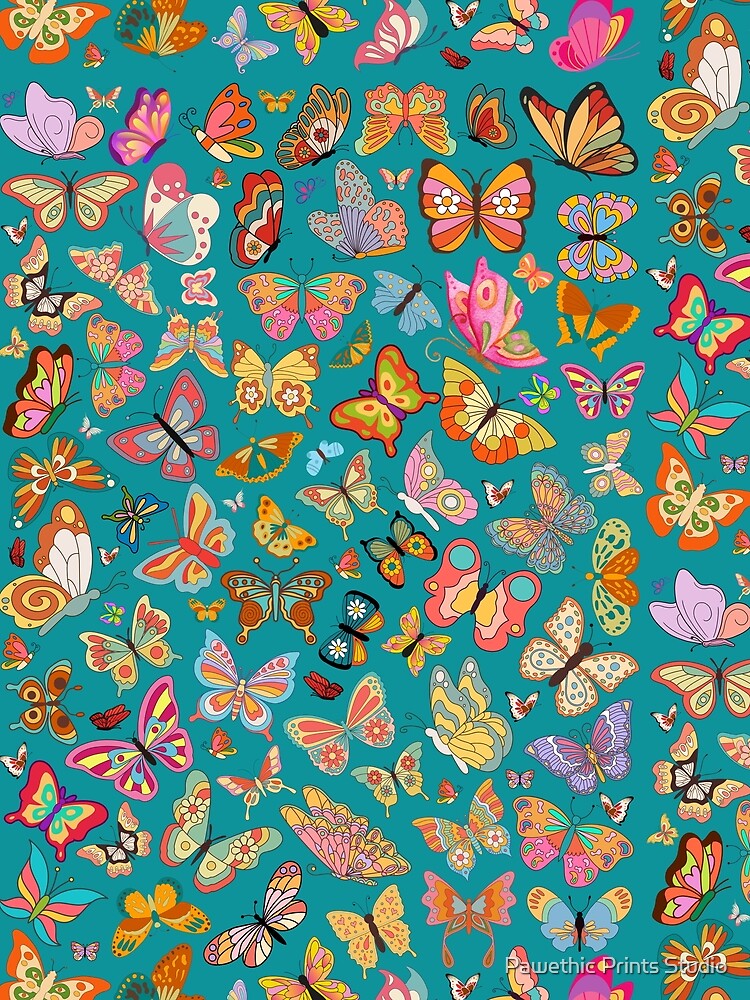 Butterflies of The Seventies by Pawethic Prints Studio
