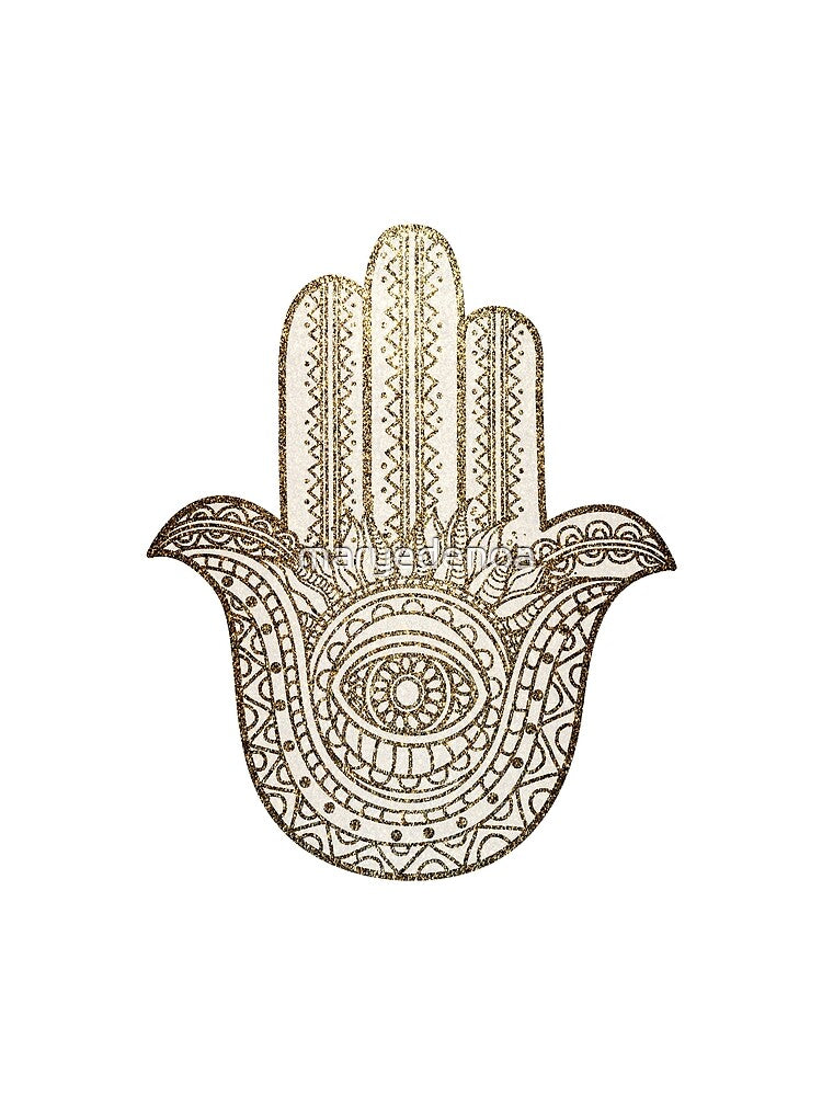 Golden Hamsa Hand by maryedenoa
