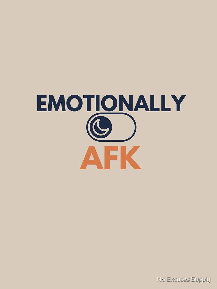 Emotionally AFK Minimalist Introvert Streetwear by No Excuses Supply