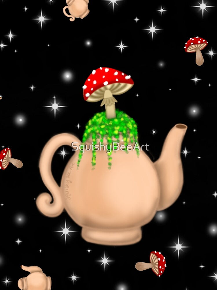 Mushroom Teakettle Pattern by SquishyBeeArt