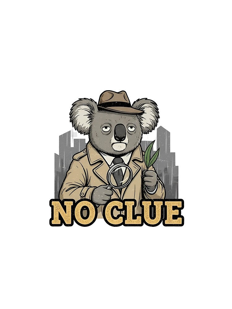 No Clue Koala Detective – 90s Vintage Bootleg Funny Graphic by FakeJoo