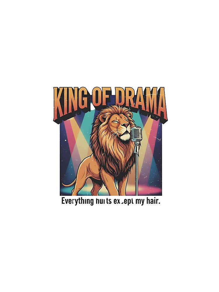 King of Drama Lion – Funny Burnout 90s Vintage Bootleg Graphic by FakeJoo