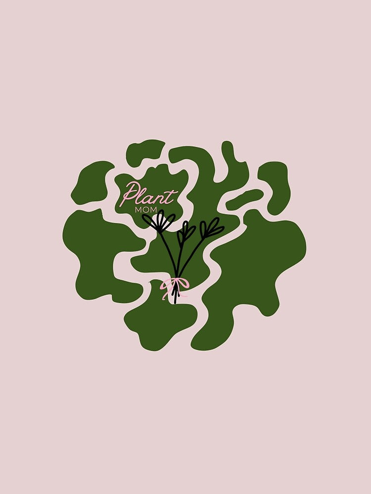 Plant Mom – Cute Botanical Aesthetic Design Pink by Quiet Jungle Studio