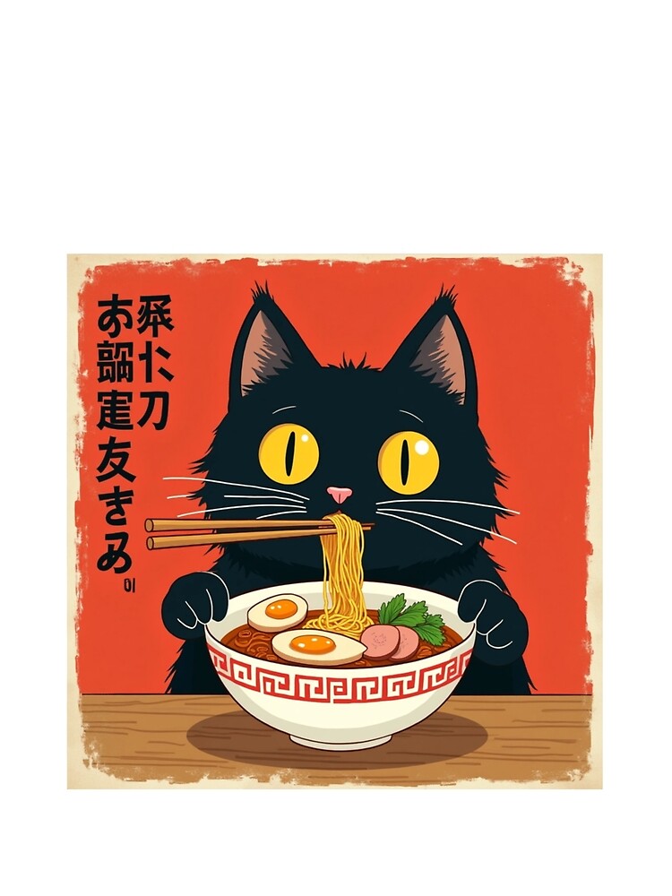 Ramen Cat – Midnight Noodles in Tokyo by PriyaMagic