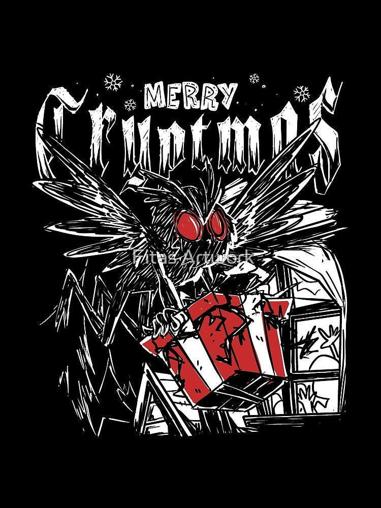 Merry Cryptmas Mothman by Fitas Artwork