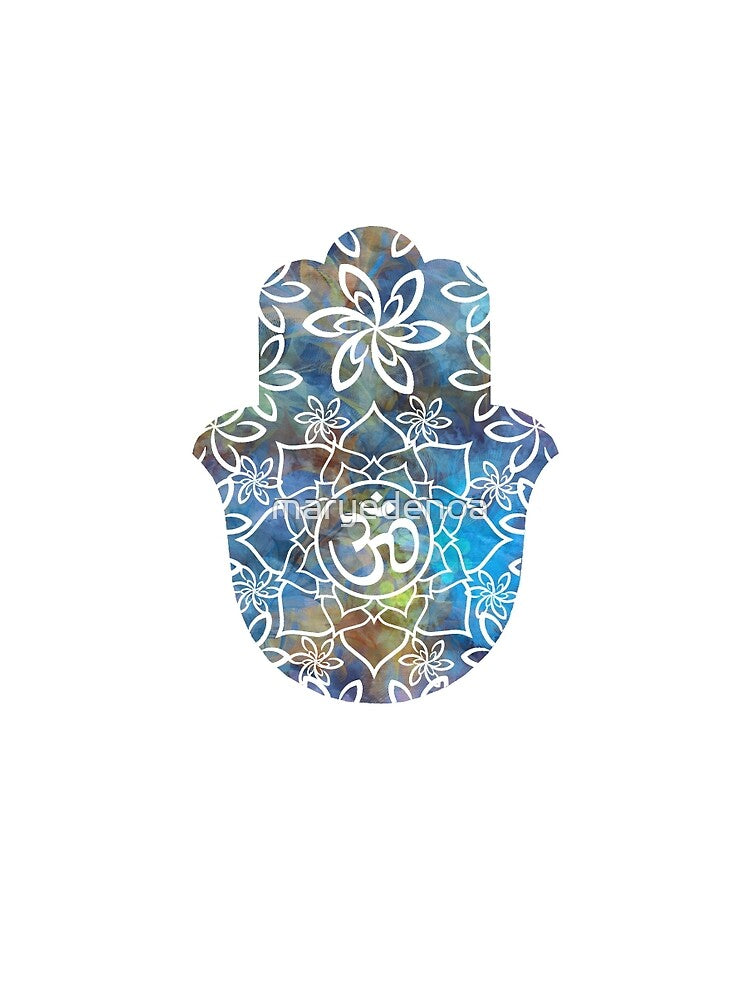 Om Hamsa Hand - Colorful abstract by maryedenoa