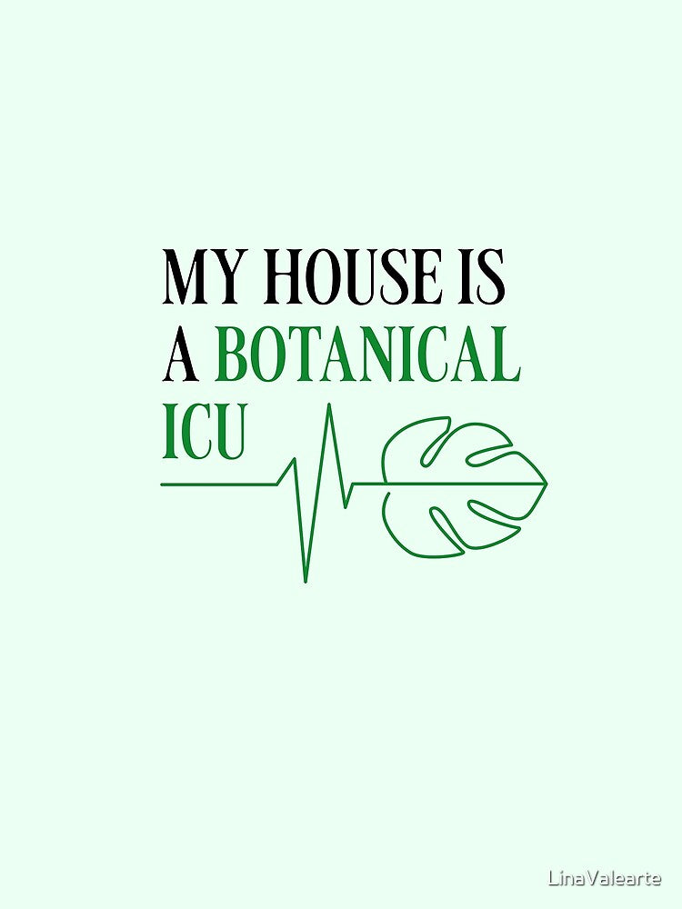 Funny ICU Nurse Botanical Houseplant Design by LinaValearte