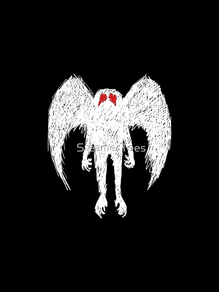 Mothman Monster Cryptozoology by SteamerTees