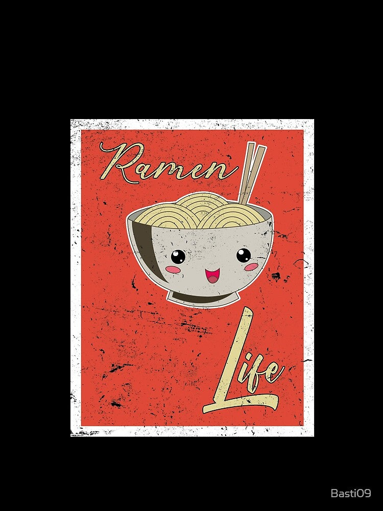 Ramen Life Japanese Noodles Lover Vintage Retro Style by Basti09