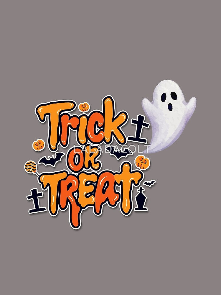 Trick or Treat Boo – Cute Halloween Ghost Design by LALADACOLT