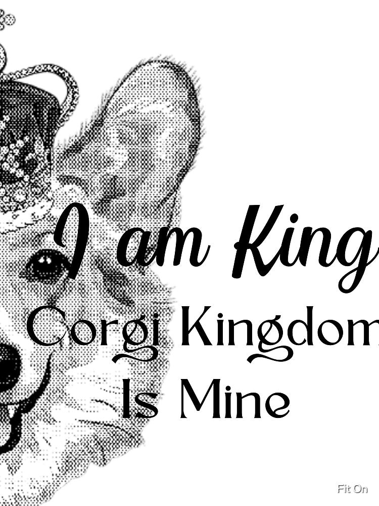 Corgi Black and white by Fit On