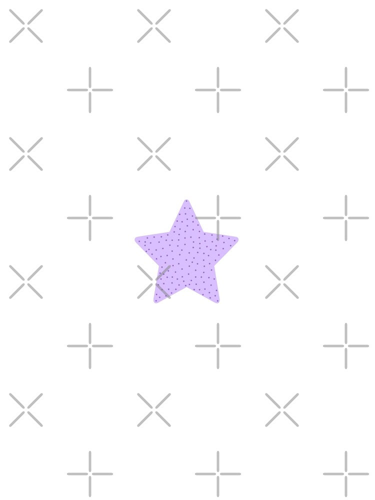 purple polka dot star by starcies