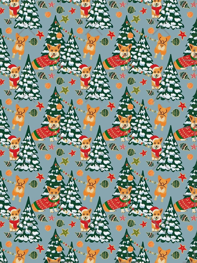 Corgi Dogs are decorating the christmas tree by UtArt